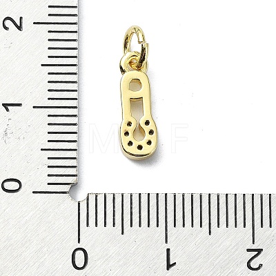 Brass Micro Pave Cubic Zirconia Pendants KK-H475-21G-01-1