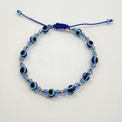 Evil Eye Resin Braided Bead Bracelets SL6023-2-1