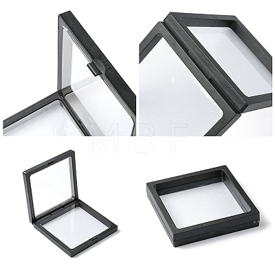 Square Transparent PE Thin Film Suspension Jewelry Display Box CON-YW0001-37-1