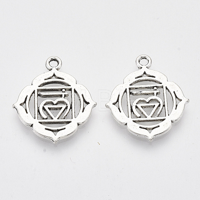 Tibetan Style Alloy Pendants TIBEP-S319-049C-RS-1