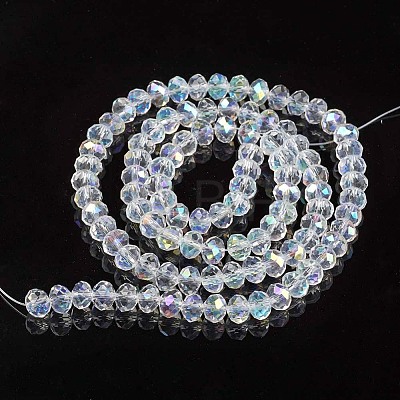 Electroplate Glass Beads Strands X1-EGLA-A034-T6mm-L19-1