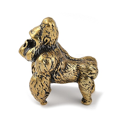 Brass 3D Animal Figurines KK-C073-06A-AG-1