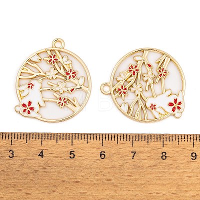 Rack Plating Alloy Enamel Pendants FIND-A040-05A-G-1