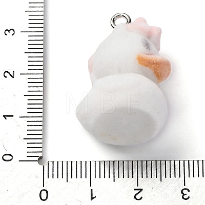 Flocky Acrylic Pendants FIND-S001-14D-1