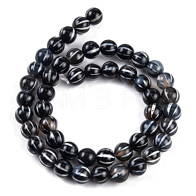 Tibetan Style dZi Beads Strands G-C133-A03-02-1