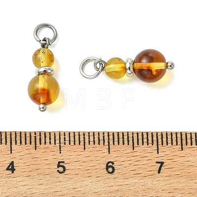 Natural Amber Pendants PALLOY-JF05977-1