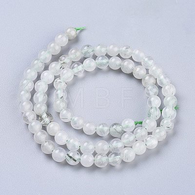 Natural Green Rutilated Quartz Beads Strands G-R475-013A-1