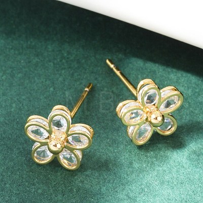 Brass Earring Studs X-KK-S348-421-1