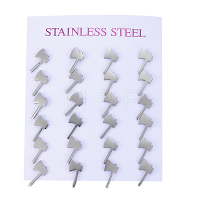 304 Stainless Steel Stud Earrings EJEW-H350-04P-1