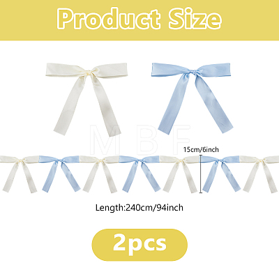 Polyester Bowknot Charms Party Banners DIY-WH0671-313-1