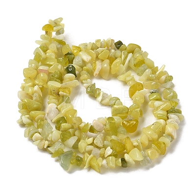 Natural Lemon Jade Chip Bead Strands X-G-M205-22-1