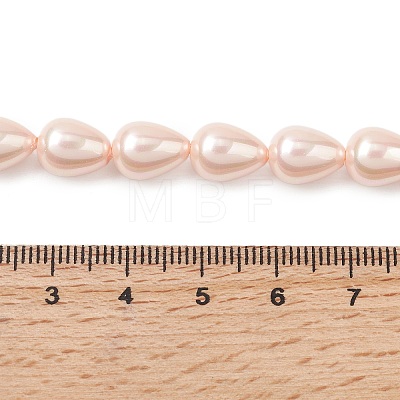 Electroplate Opaque Glass Imitation Pearl Beads Strands EGLA-H113-09B-01-1
