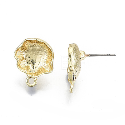 Rack Plating Alloy Stud Earring Findings PALLOY-N155-60-NR-1