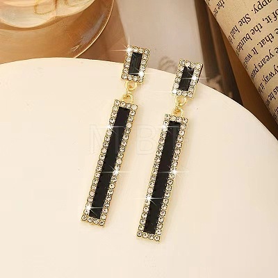 Alloy & Rhinestone Dangle Stud Earrings FS-WG55776-01-1