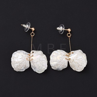 Acrylic Imitation Shell Dangle Earrings EJEW-L281-01KCG-1