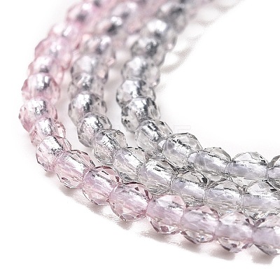 Transparent Gradient Color Glass Beads Strands GLAA-G101-2mm-02-1