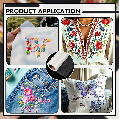 PVA Stick and Stitch Embroidery DIY-WH0671-517B-1