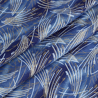 Fish Scales Pattern Cotton Fabric DIY-WH0622-777D-1