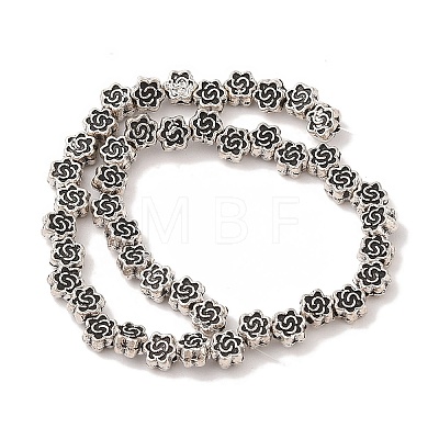 Tibetan Style Flower Alloy Bead Strands TIBEB-O007-06-RS-1