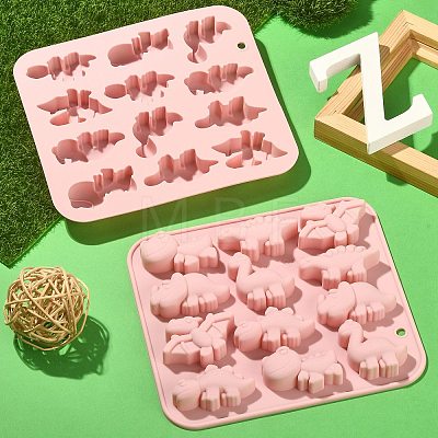 Cartoon Dinosaur Food Grade Silicone Molds DIY-CJC0006-02-1