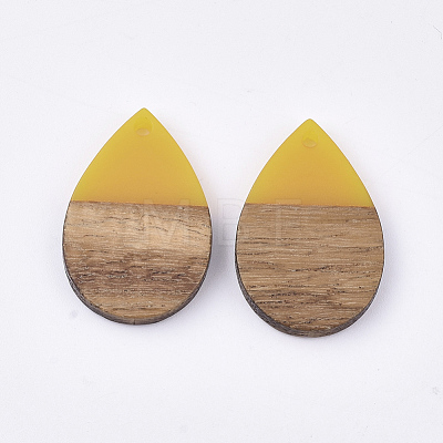 Resin & Walnut Wood Pendants RESI-T035-08D-1