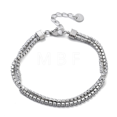 Stainless Steel Multi-strand Bracelets for Women BJEW-F485-01P-02-1