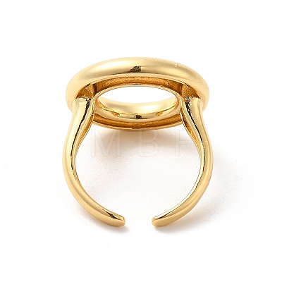 Brass Open Cuff Rings RJEW-P098-06G-1