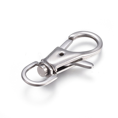 304 Stainless Steel Swivel Lobster Claw Clasps STAS-I117-01P-1
