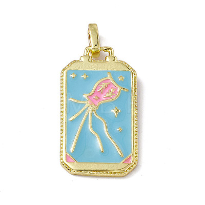 Alloy Enamel Pendants ENAM-D042-01J-1