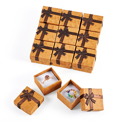 Square Paper Jewelry Gift Boxes with Bowknot CON-TAC0010-80C-1