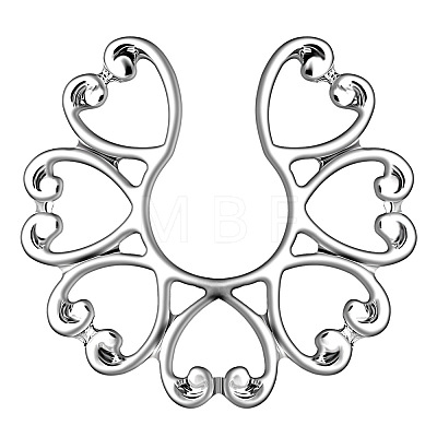 Titanium Steel Flower Clip On Nipple Rings WG76523-03-1