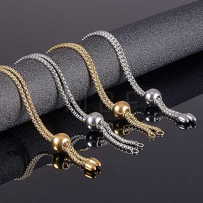 Unicraftale 304 Stainless Steel Slider Bracelet/Bolo Bracelets Making MAK-UN0001-02-1