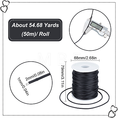 SUNNYCLUE 1 Roll Hollow Pipe PVC Tubular Synthetic Rubber Cord RCOR-SC0001-01A-1