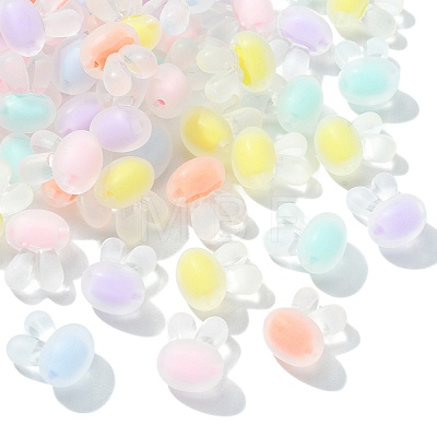 60Pcs 6 Colors Transparent Clear Acrylic Beads FACR-CJ0001-10-1