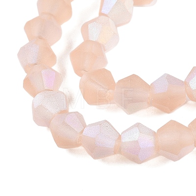 Imitate Austrian Crystal Bicone Frosted Glass Beads Strands EGLA-A039-T4mm-MB12-1