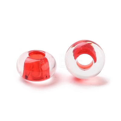 Transparent Acrylic European Beads X-TACR-P009-C01-1