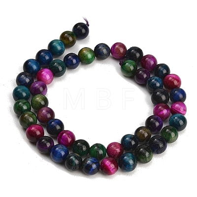 Grade AB Natural Tiger Eye Beads Strands G-F591-18-8mm-06-1