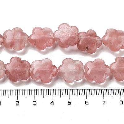 Cherry Quartz Glass Beads Strands G-F769-B01-01-1