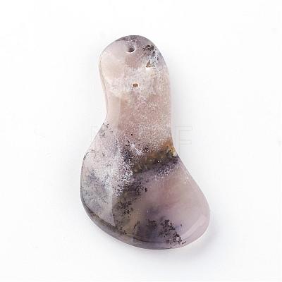 Natural Agate Pendants G-R410-18-1