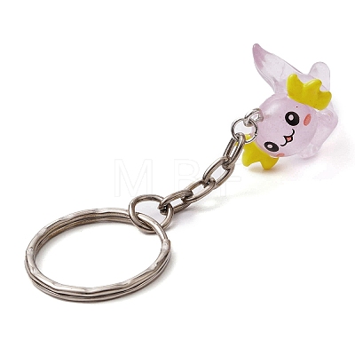 Cute Transparent Resin Pendants Keychain KEYC-JKC00886-1