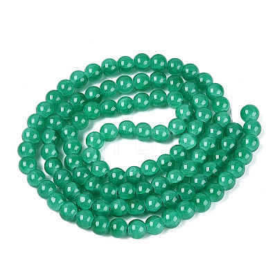 Baking Paint Crackle Glass Bead Strands DGLA-Q023-8mm-YS22-1