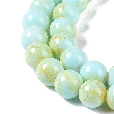 Baking Paint Glass Bead Strands GLAA-H031-01B-08-1