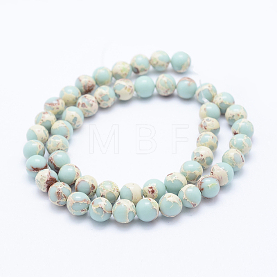 Synthetic Imperial Jasper Beads Strands G-F531-12mm-H03-1