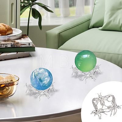 Bees Zinc Alloy Crystal Ball Display Bases AJEW-WH0796-07B-1
