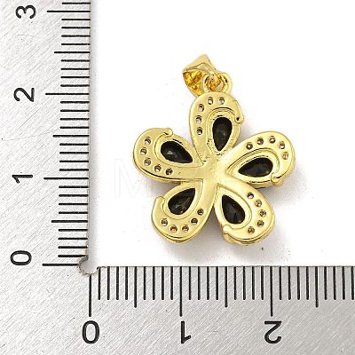 Rack Plating Brass Micro Pave Cubic Zirconia Pendants KK-G513-93G-03-1