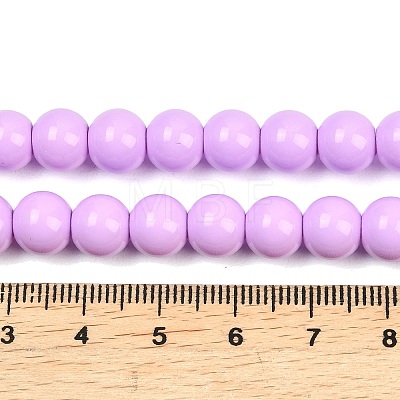 Painted Glass Bead Strands DGLA-S071-8mm-B38-1