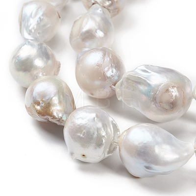 Natural Baroque Pearl Keshi Pearl Beads Strands PEAR-K004-20-1