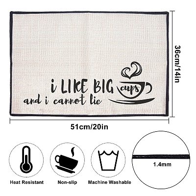 Coffee Theme Diablement Fort Cup Mats AJEW-WH0201-005-1