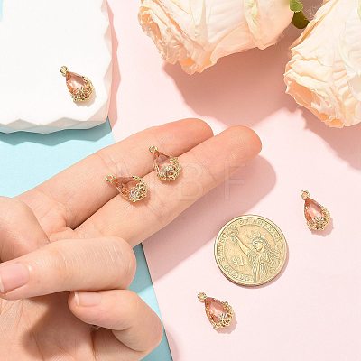 Transparent Glass Pendants GLAA-FZ0001-02K-1