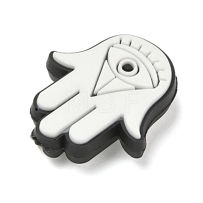 Evil Eye Theme Silicone Beads SL-CBACE28-03A-1